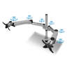 Mount-It Height Adjustable Full Motion Two Monitor Computer Desk Mount - View #9
